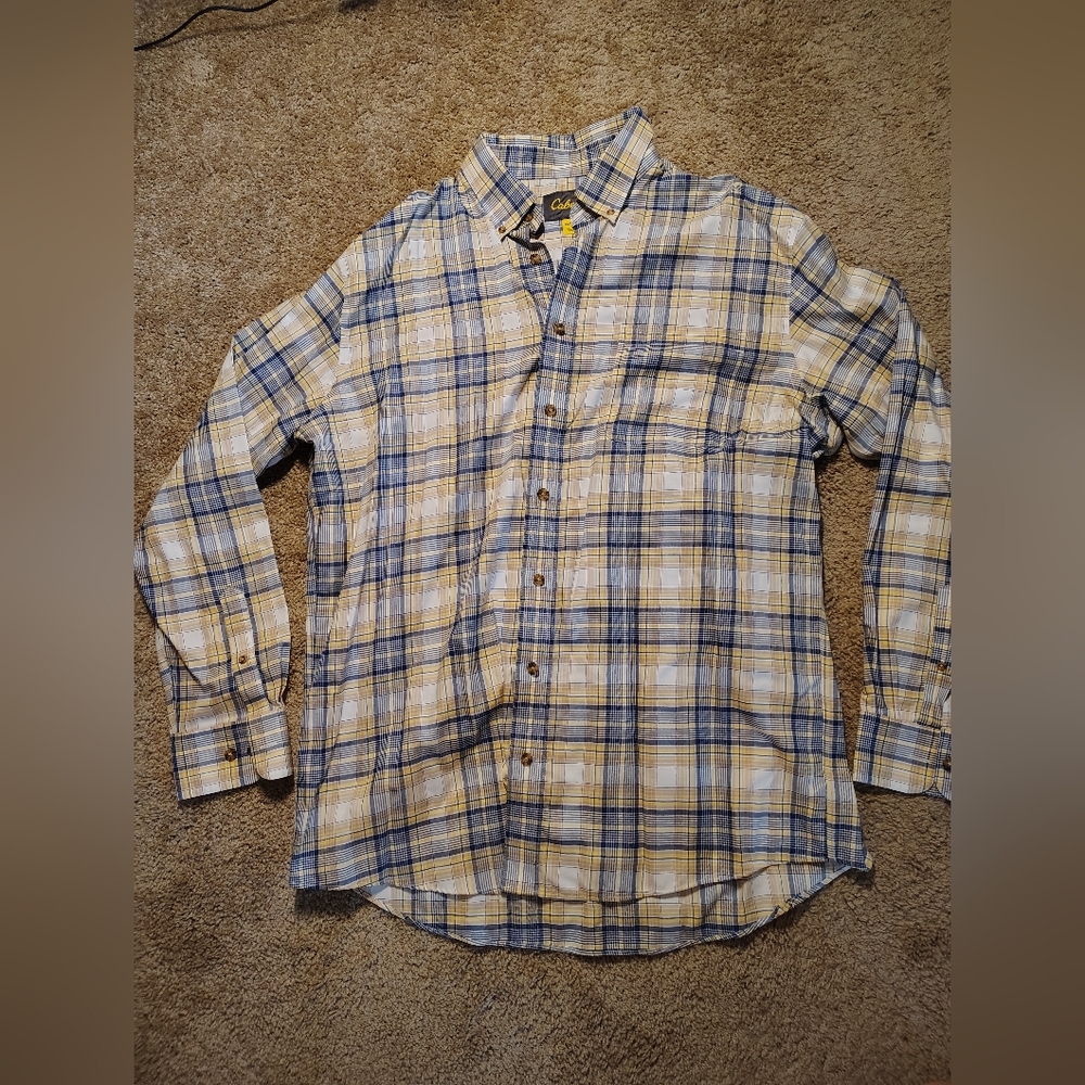 Men's xlg Cabela's plaid button down